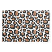 白と金箔のチーズ – ヒョウ柄 枕カバー