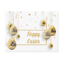 白と金色のイースターエッグ