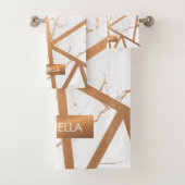 白と金色の大理石 バスタオルセット (インサイチュ)