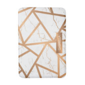 白と金色の大理石 バスマット (正面縦)