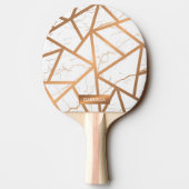 白と金色の大理石 卓球ラケット (裏面)
