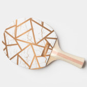 白と金色の大理石 卓球ラケット (横)