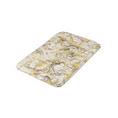 白と金色の渦巻き バスマット (アングル)