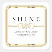 白と金 スクエアシール (正面)