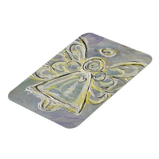 白と銀のガーディアンエンジェルカスタムマグネット マグネット (左側)