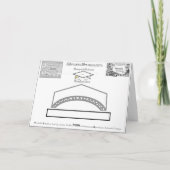 白と銀のグラッドキャップ印刷可能なパーティー帽子 カード (裏面)