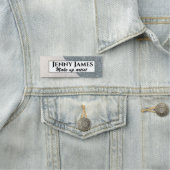 白と銀のグリッターの背景、カスタム 名札 (インサイチュ)