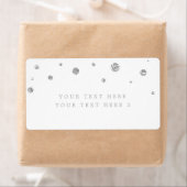 白と銀のドットモダンパーティーパッケージラベル ラベル (インサイチュ)