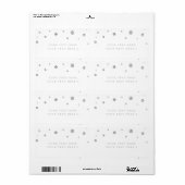 白と銀のドットモダンパーティーパッケージラベル ラベル (フルシート)