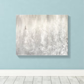 白と銀の箔のクリスマス キャンバスプリント (インサイチュ (ウッドフロア))