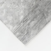 白と銀の箔のクリスマス フリースブランケット (角)