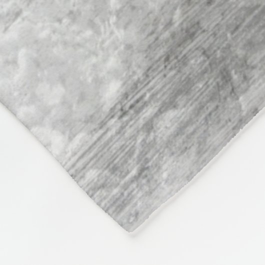 白と銀の箔のクリスマス フリースブランケット (角)