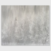 白と銀の箔のクリスマス ラッピングペーパー (フラット)