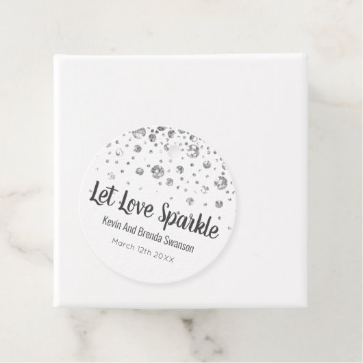 白と銀の紙吹雪を愛する フェイバータグ (インサイチュ)