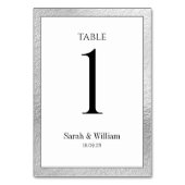 白と銀縁どの表の番号 テーブルナンバー (裏面)