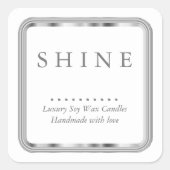 白と銀 スクエアシール (正面)