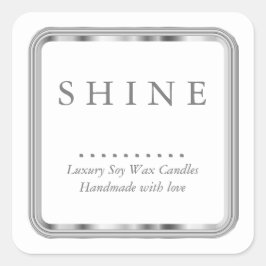 白と銀 スクエアシール