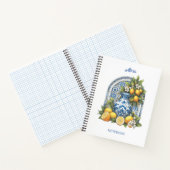 白と青のアマルフィ陶器花瓶レモンItaly ノートブック (内部)