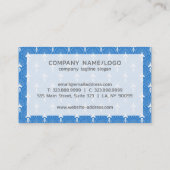 白と青のアートデコ模様 名刺 (裏面)