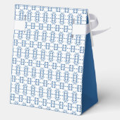 白と青のオーナメントアートDecoジオメトリ フェイバーボックス (裏面)