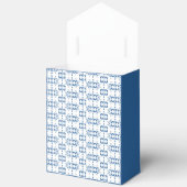 白と青のオーナメントアートDecoジオメトリ フェイバーボックス (見開き)