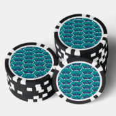 白と青のクジラ 海の生き物 緑の海洋 ポーカーチップ (積み重ね)