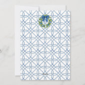 白と青のクリスマスツリー シーズンカード (裏面)