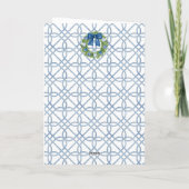 白と青のクリスマスツリー シーズンカード (裏面)