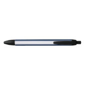 白と青のストライプ 黒ボールペン (裏面)