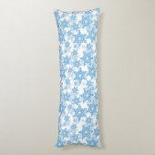 白と青のスノーフレークのシームレスなパターン ボディピロー (裏面 (縦))