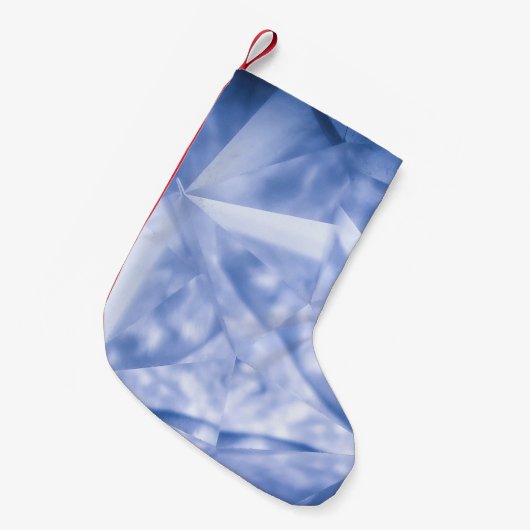 白と青のスーツのジャケット スモールクリスマスストッキング (正面 (吊り時))