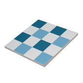 白と青のチェッカーボードパターン タイル (側面)