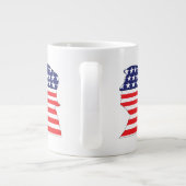 白と青のトランプ ジャンボコーヒーマグカップ (裏面)