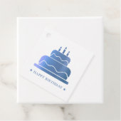 白と青のハッピーバースデーケーキから フェイバータグ (インサイチュ)