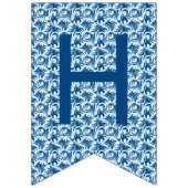 白と青のパターンアゲハチョウのバンティングフラグ バンティングフラッグ (第2の旗)