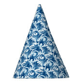 白と青のパターンパーティー帽子 パーティーハット (右)