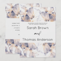 白と青のパテレ フローラル エレガント ウェディング