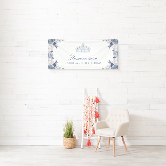 白と青のフローラキンセアニェラ 横断幕 (インサイチュ)