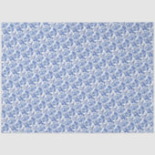 白と青のフローラティッシュペーパー 薄葉紙 (正面)