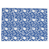 白と青のフローラ大抱き枕 ラージペーパーバッグ (裏面)