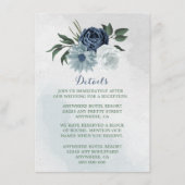 白と青のフローラ緑の詳細 エンクロージャーカード (正面)