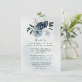 白と青のフローラ緑の詳細 エンクロージャーカード (スタンド正面)