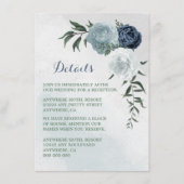 白と青のフローラ緑の詳細 エンクロージャーカード (正面)