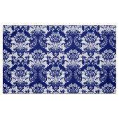 白と青のフローラ華美マスク ファブリック (ファットクォーター)