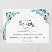 白と青のフローラ セーブザデート (正面/裏面)