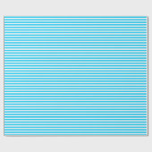 白と青のベビークラシックロマンチックストライプ ラッピングペーパー (フラット)