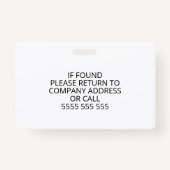 白と青のマネージャIDロゴ バッジ (裏面)