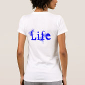 白と青のラブライフ Tシャツ (裏面)