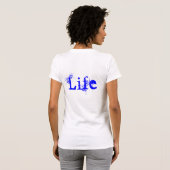 白と青のラブライフ Tシャツ (裏面フル)