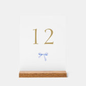 白と青のリ結婚ボンの表番号 アクリルサイン (正面)